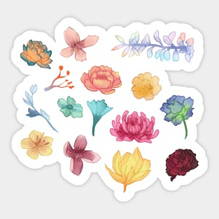 Colorful Soft Flower Set Sticker